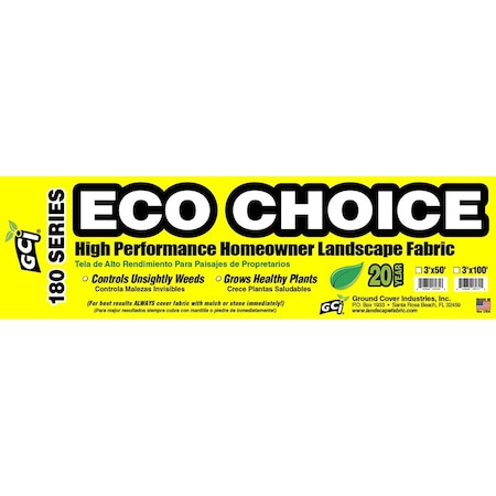 Gci Eco Choice Black 1.5oz Pro-Spun Landscape Fabric 3'x250' 18003
